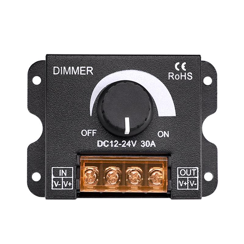 DC 12V-24V 30A LED Dimmer Switch: Stepless Brightness Control Knob