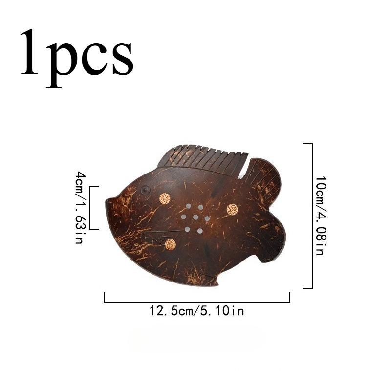 1/3 шт. Мыльница из скорлупы кокоса, подставка для мыла с дренажем, деревянная мыльница из скорлупы кокоса, мыльница