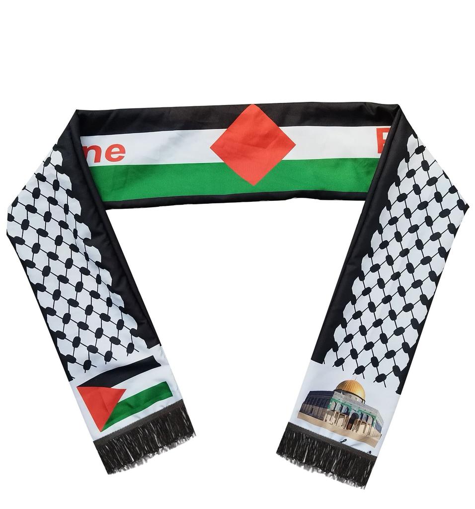 Printing Palestine Flag Polyester Scarf Outdoor Use Fan Football Souvenir Gift