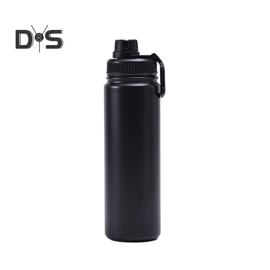 

Пляшка для термальної води з кришкою із захистом від пилу, ізольована нержавіюча сталь, герметична портативна термочашка для дітей шкільного віку, жінок, чоловіків 750ML чорний
