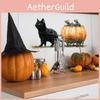 Pvc Wall Art Cartoon Cat Pulling Pumpkin Cart Sitting Mouse Sticker For Kitchen Bedroom And Office Decor