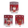 Xmas Chair Cover Dining Room Chair Seat Back Cover Removable Reusable Festival Decoration