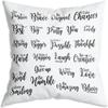 Cartoon Letter Print Cushion Cover Inspirational Quotes Throw Pillows Home Office Decoration Living Room Bedroom Sofa Pillowcase