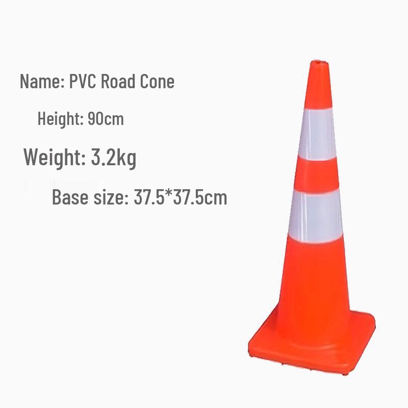 Reflective Red PVC Traffic Cone - Road Safety Warning Barrier