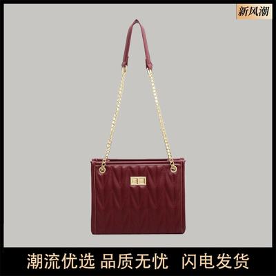 Rhombus Bag Autumn and Winter New Light Messenger Women's Large-capacity Double Chain Shoulder Bag