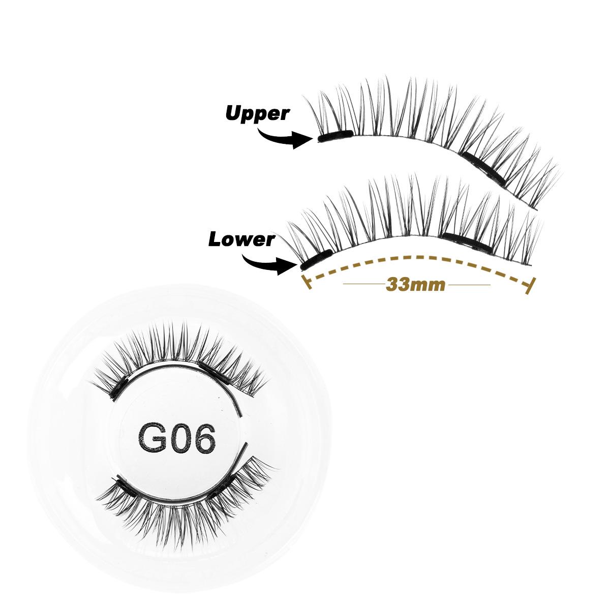 

2 пары магнитных ресниц, естественный вид, 3D, не требующие клея магнитные ресницы с аппликатором, многоразовые накладные ресницы G06