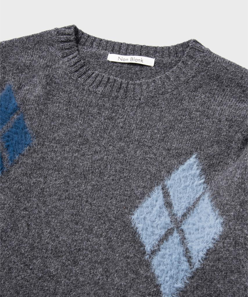 NONBLANK Argyle Pattern Knit_Tailor Grey