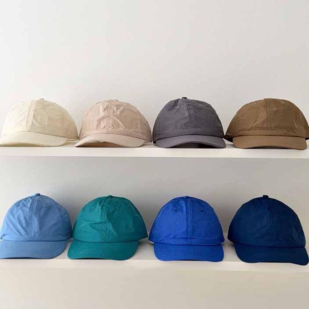 Solid Color Quick-Drying Baseball Cap Anime Peaked Cap Versatile Solid Color Sun Hat  Outdoor