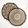38cm Natural Vintage Jute Woven Placemats Bohemian Style Party Decoration Hanging Wall Decor Mat Vase Mat Table Mats Placemat
