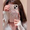 Suitable for Apple 16Promax Phone Case, IPhone15 Protective Case, Simple Water Diamond Stand, 14 High-end Feel