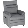 Recliner Chair, TV Armchair with Reclining Function, Lumbar Heating, 2 Remote Controls, USB Port, Quiet Motor, Grey