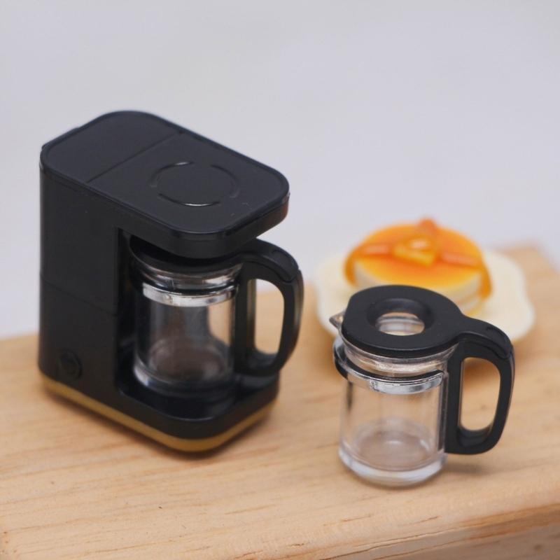 1:12 Maßstab Kaffeemaschine Kaffeekocher Rollenspiel Kinder Kochgeschirr Küche Realistische Puppenhäuser Kochen Kochgeschirr