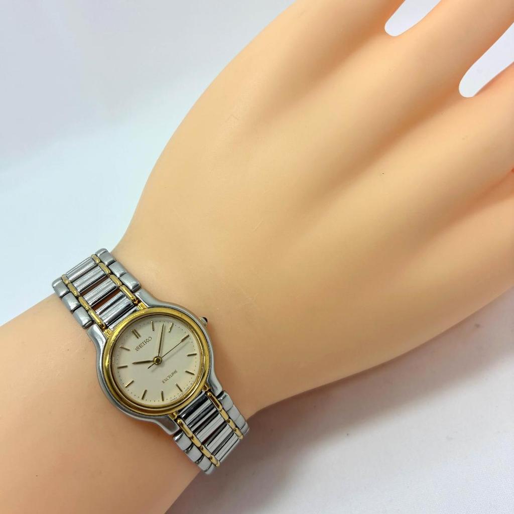 [USED] 483 Free Shipping Working SEIKO EXCELINE Wristwatch (Quartz)