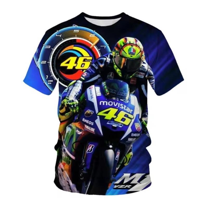 Sommer und Sommer heißer Verkauf Rundhals Motorrad Jugend 3D gedruckt Herren T-Shirt täglich lässig personalisierte trendige Top