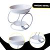 Ceramic Oil Melt Burner Home Decor Aroma Furnace Metal Frame for Yoga Bedroom Meditation