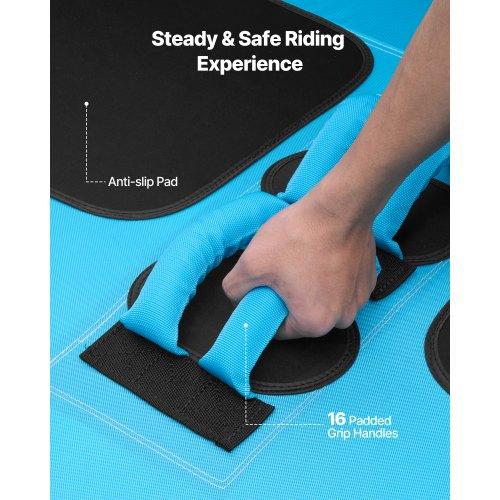 VEVOR Towable Tubes for Boating, 3-Rider Inflatable Towable Tube for Boat to Pull, 231 kg Capacity Water Sports Boating Tubes - with Full Nylon Cover