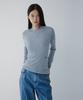 Bobeu Wool Blend Wholegarment Knit Pullover_Melange Gray 7156150001
