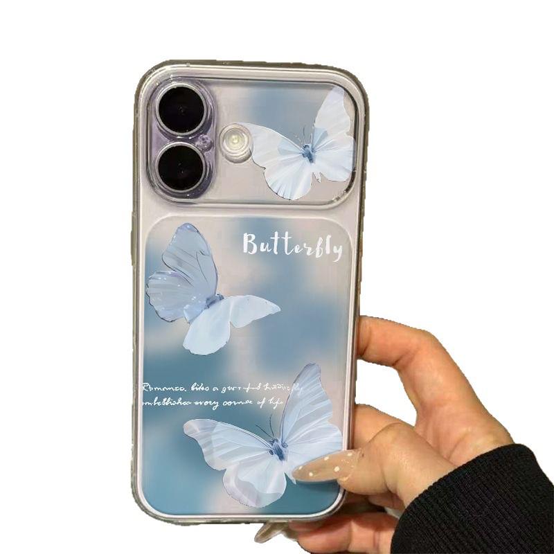 Blue Wave Butterfly iPhone 16 Protective Case: Compatible with 15/14/13 Pro Max