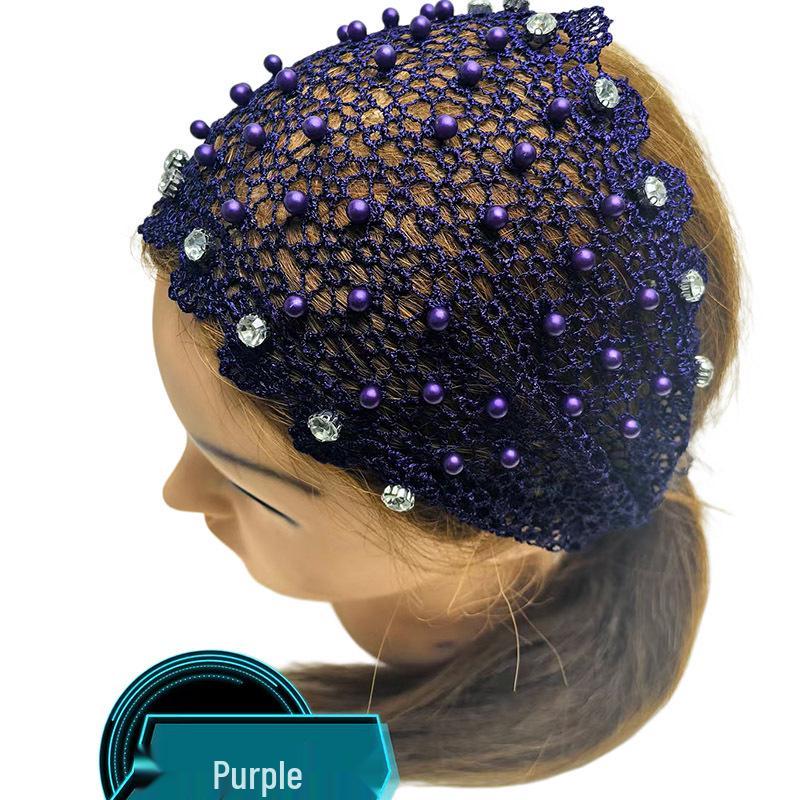 Wide-Brimmed Hollow Headband with Beads, Douyin Celebrity Style, Conceals White Hair, Versatile Headdress/Headscarf