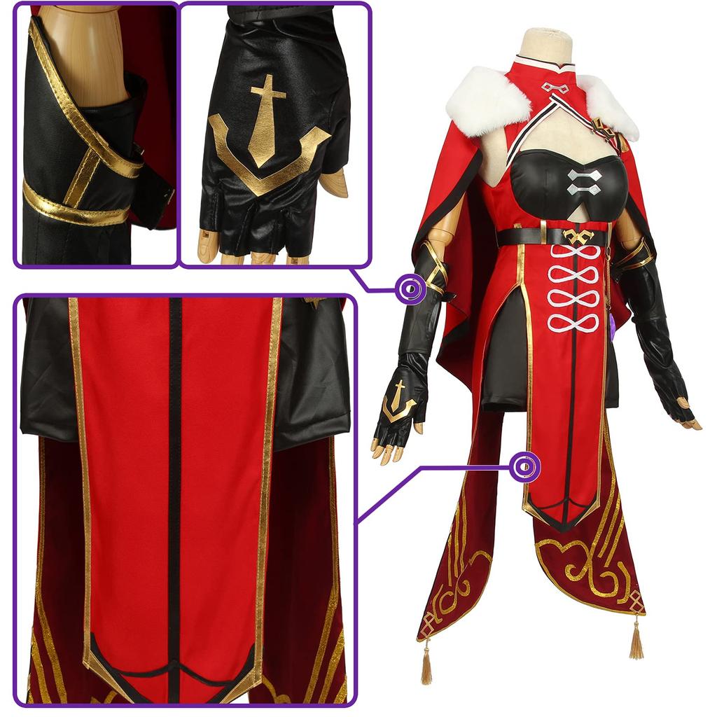 NSPSTT Genshin Impact Liyue Hokuto Cosplay Costume, Uncrowned Dragon King Hokuto Cosplay, Genshin Impact Style (Hokuto Cosplay, No Wig, Size XS)