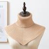 Keep Warm Turtleneck Fake Collar Solid Color Wool Scarf Simple Knitted Bib  Autumn Winter