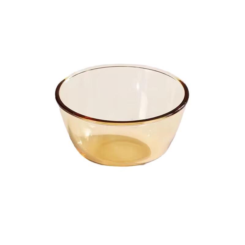 Salatschüssel-Set aus hitzebeständigem Glas in Teefarben