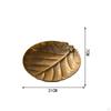 Metal decorative Tray with Leaf Pattern VintageFoliageThemedShaped Oval for Tabletop Styling,
