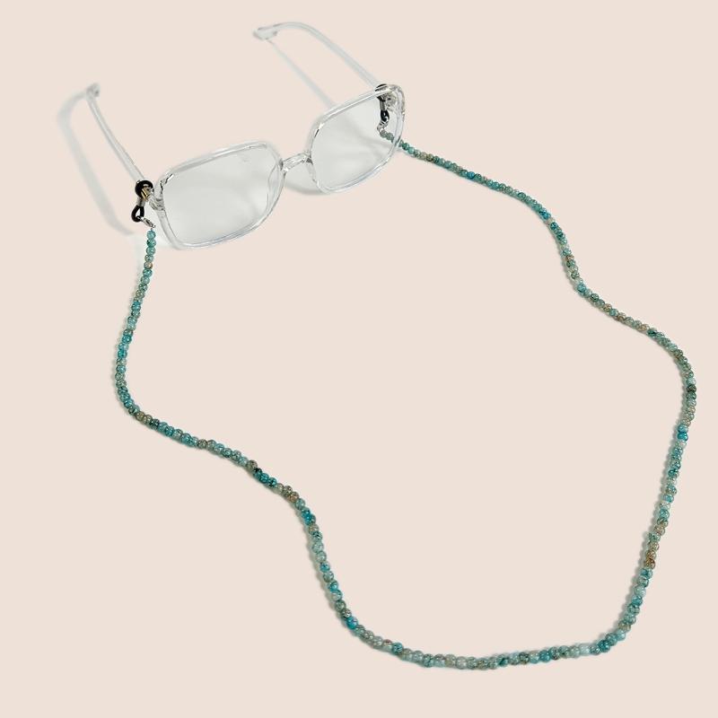 Lightweight Colored Glass Glasses Chain Vintage Handmade Beads Glasses Hanging Rope Adjustable Anti Loss Mask Chain Men Women