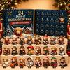 Desktop Holiday Ornaments 24 Days of 3D Highland Cow Christmas Advent Calendar, Cute Farm Party Favors Cattle Countdown Calendar with Mini Figurines