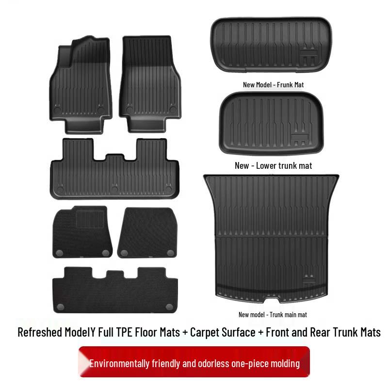 All-Inclusive Floor and Trunk Mats for Tesla Model 3/Y Refresh