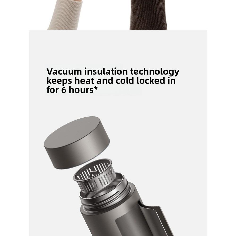 Xiaomi Taza Termo Mijia de Titanio TI2, 350ml/480ml Botella de Agua Aislada de Titanio Puro, Termo de Doble Pared para Café Té Viajes