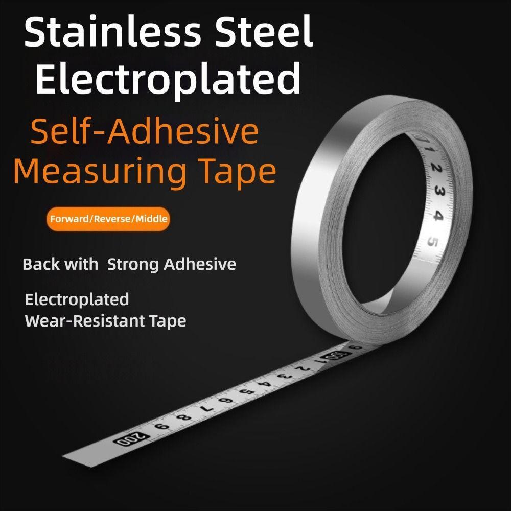 Self-Adhesive Measuring Tape Stainless Steel Workbench Ruler Adhesive Backed Tape Ruler