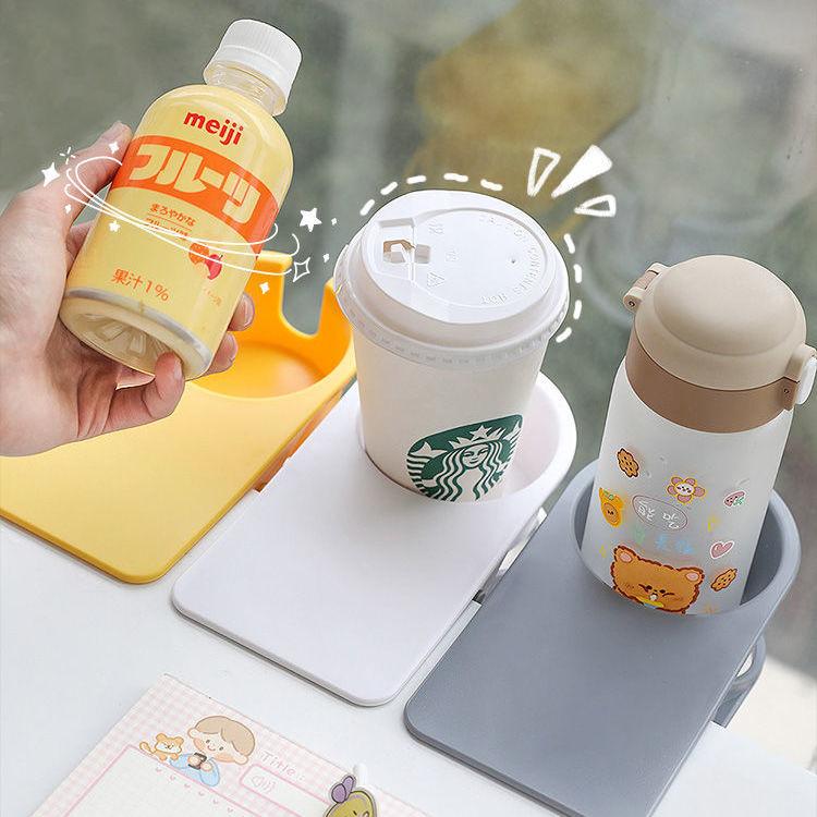 Storage Table Side Drinking Glass Shelf Office Desk Surface Panel Artifact Computer Desk Fixed Cup Saucer Cup Desk Storage Cup Holder