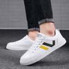 Pánské ploché boty, pouliční móda, ležérní sportovní bílé boty, studentské šněrovací běžecké boty