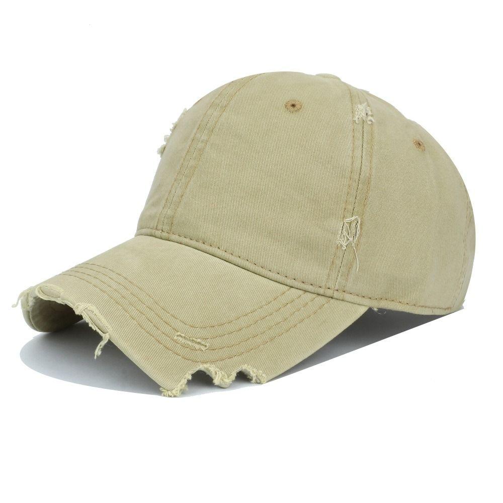 Adjustable Distressed Peaked Cap Visor Baseball Hats Streetwear Sun Hat For Man Women Unisex