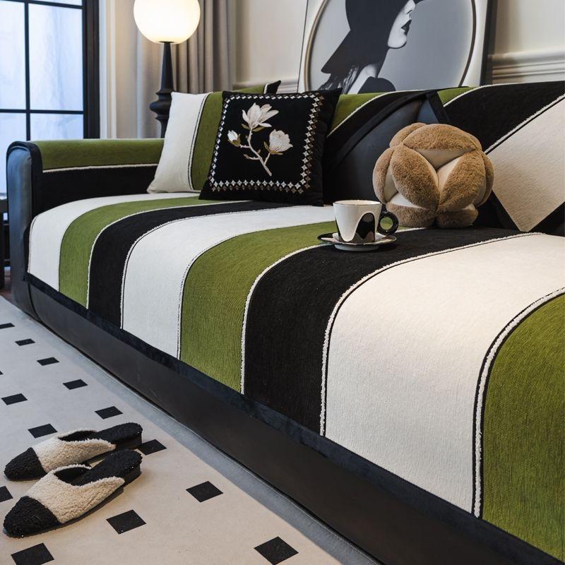 

Чехол на диван из шенилла с цветочным принтом, Универсальный чехол для дивана на все сезоны, Противоскользящая защита от царапин кошек для диванов, Подходит для 1/2/3/4-местных диванов 90*160cm