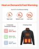 Heated Fleece Jacket for Men, Heated Sweatshirt with 7.4V 16000mAh Rechargeable Power Bank Pack, 6 Heating Zones, 3 Temp Levels, 3h/6h/10h Warmth, for