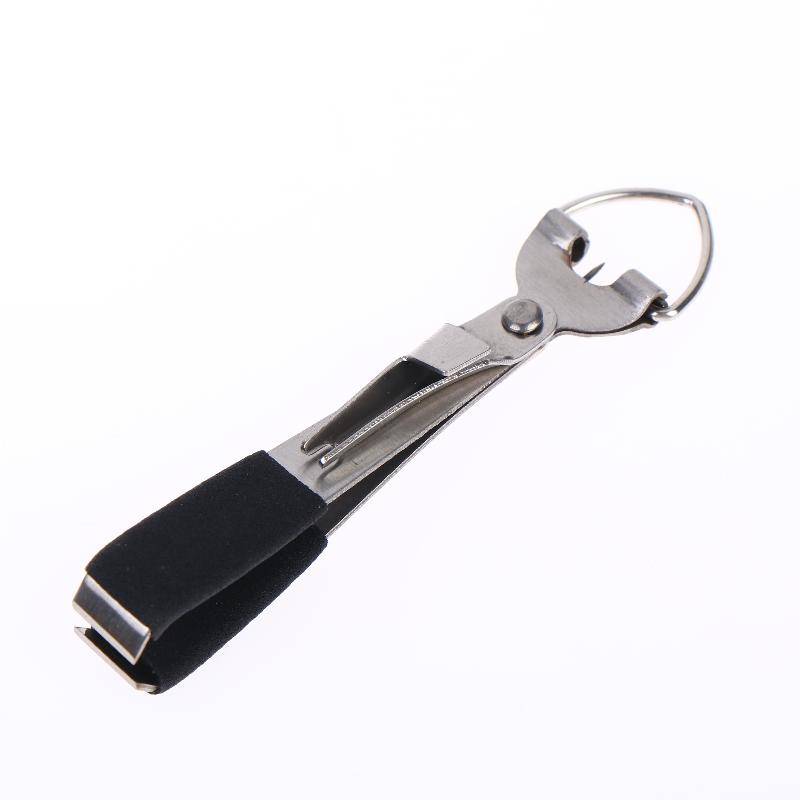 4 in 1 Fishing Hook Clear Eye Tool Wear Resistant Line Pliers Tie Nail Clipper Sharpener for Outdoor Freshwater Angling