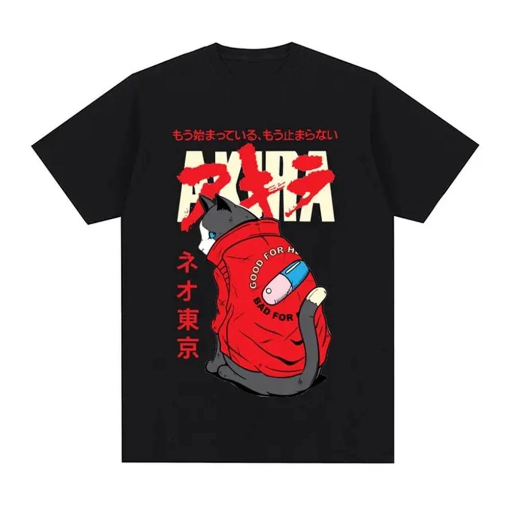 Japanese Anime Neo Tokyo Akira T Shirt Movie Science Fiction Manga Shotaro Kaneda Men Short Sleeve T Shirts 100% Cotton