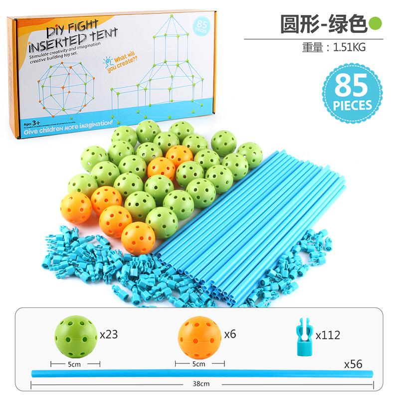 

Стем Детский Сделай сам Палатка из бусин 85 шт. Мозаика Конструктор Игровой домик Палатка для помещений и улицы Игрушки