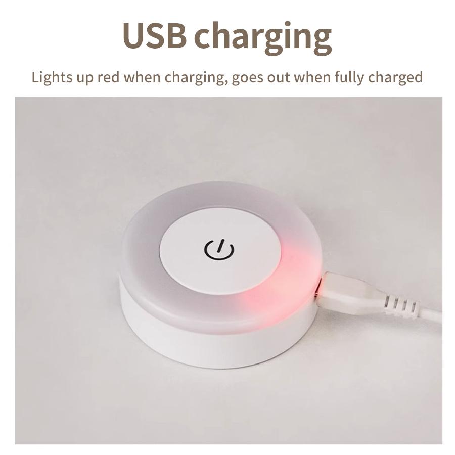 1-3Pcs Touch Dimming LED Night Light USB Rechargeable Night Lamp Dedroom Kitchen Cabinet Wardrobe Lamp Staircase Wireless Closet Light