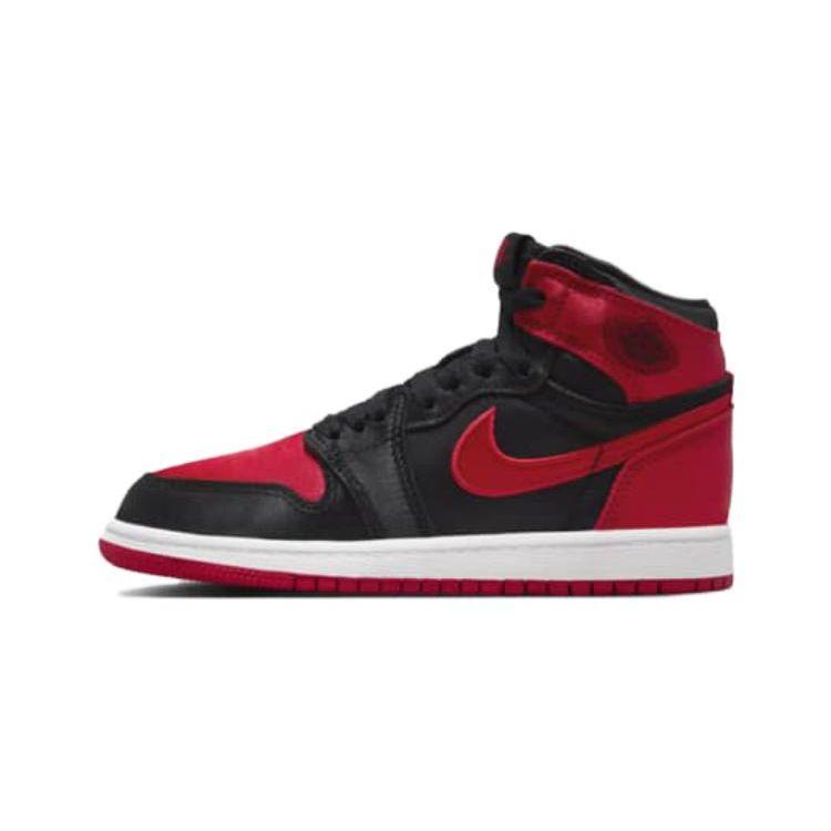 Jordan Kids  Air Jordan 1 Retro High OG PS Satin Bred Black University Red White FD5304-061 35