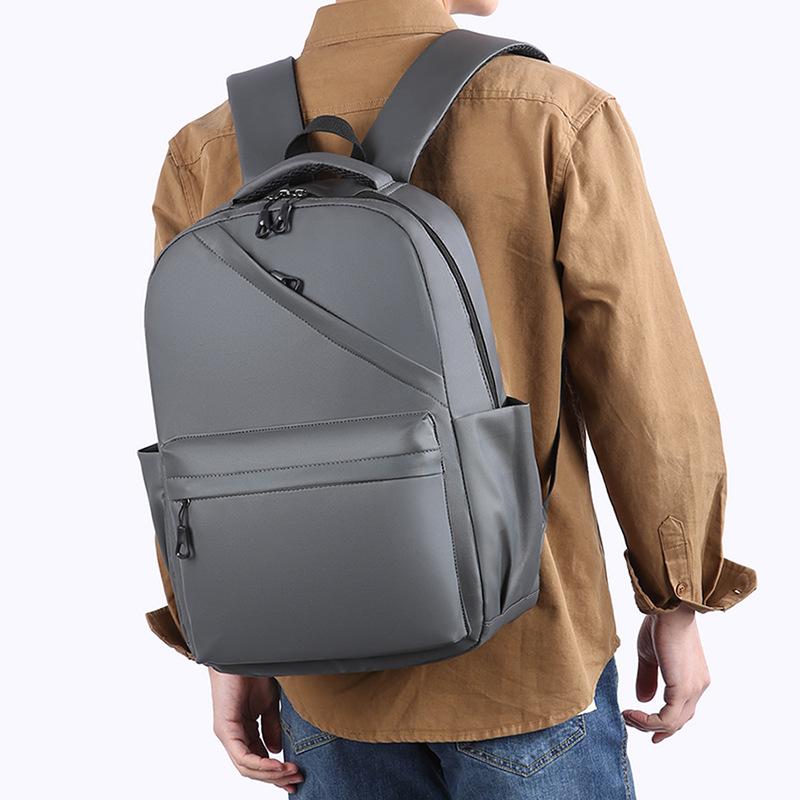 Schoolbag1011 summer new light men and women high sense fashion simple backpack solid color outdoor commuter student backpack