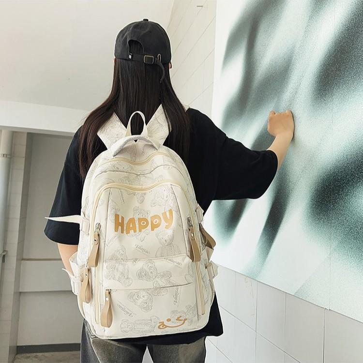 Schoolbag Japanese high-value ins style campus schoolbag lightweight and versatile large-capacity junior and high school student travel backpack