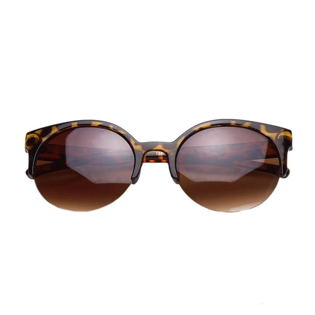 Stylish Semi-circular Frame Sunglasses Retro Cat Eye Women Sunglasses With Uv400 Protection