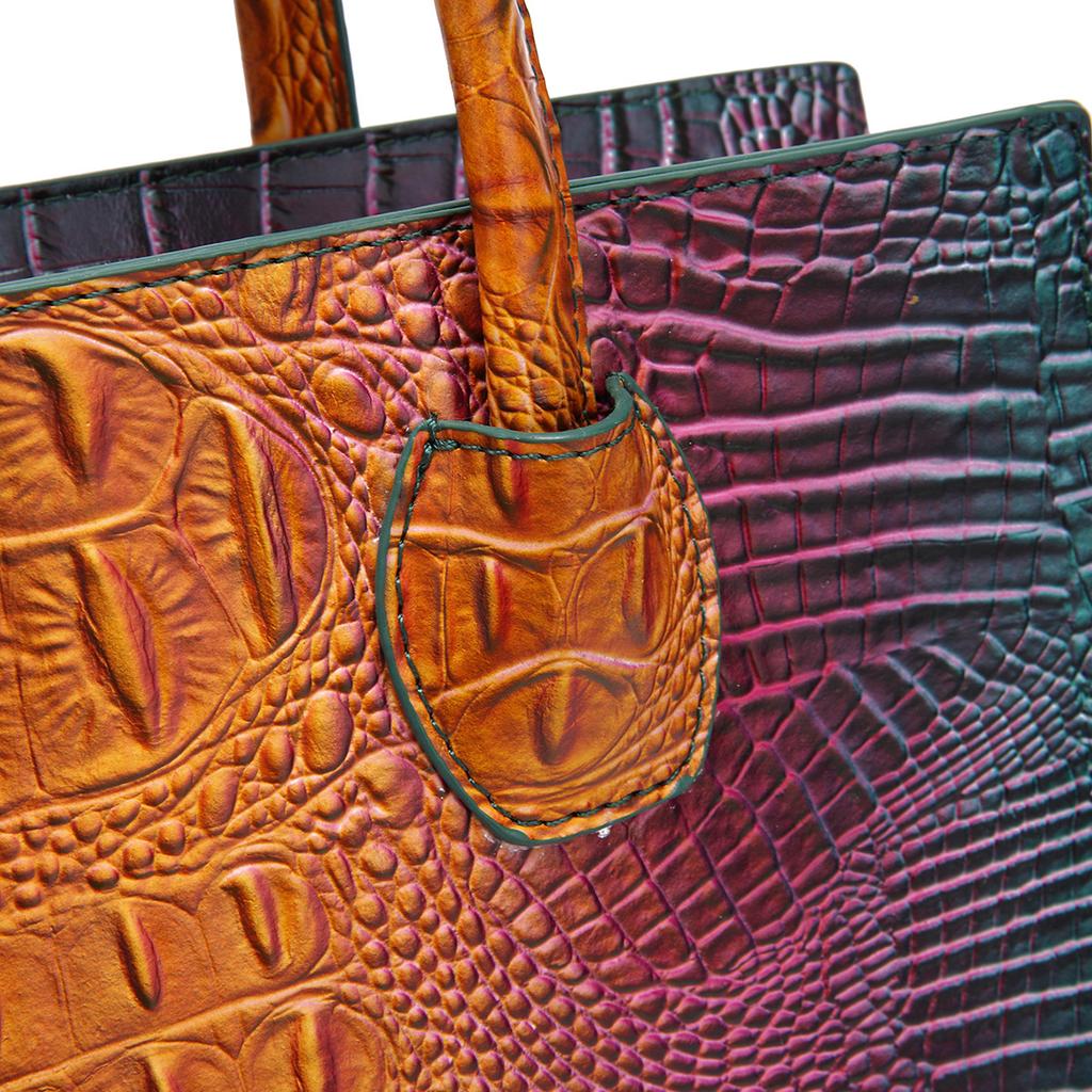 Retro Portable Messenger Women's Bag, Child and Mother Bag, Colorful Crocodile Pattern Bag