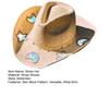 Women Hat Hat Wide Brim Star Straw Bohemian Style Breathable Woven