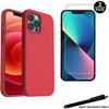 Protective Case - Toproduits® - iPhone 13 Pro Max - Red - 2 Tempered Glasses - Shock and Scratch Protection