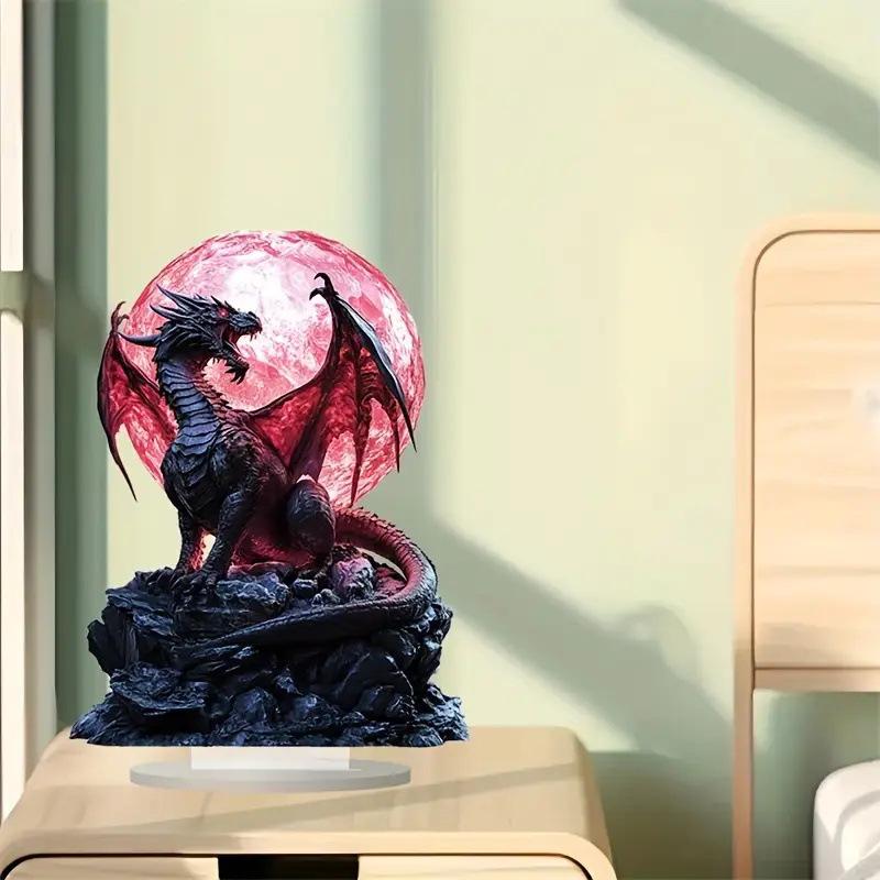 Magic Dragon & Crystal Ball - Boho Acrylic Desk Decor, Ideal Christmas Gift