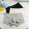 Pánské boxerské spodní prádlo Elastické Středně vyvýšené U-konvexní Jednobarevné Kalhotky Prodyšné Hladké linie Šortky Kalhotky Denní nošení